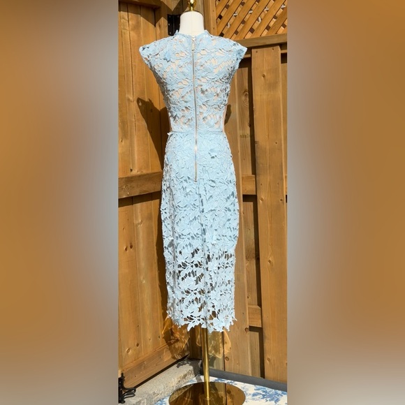 🆕 BRONX & BANCO 🧿 NWOT Lidia Lace Midi Dress - Pastel Blue - Size UK 10 / US 6 - Picture 9 of 16